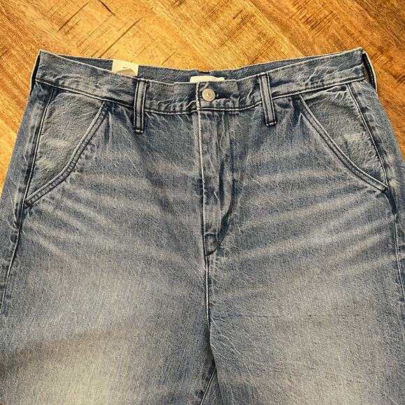 NWT American Eagle AE77 Premium Barrel Jeans Womens 10 Light Wash Ankle Denim - Picture 4 of 14